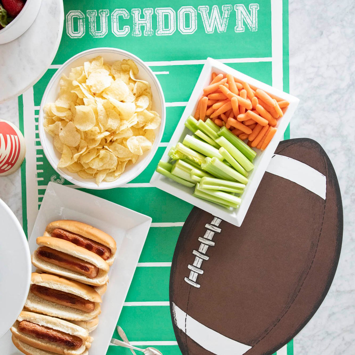 Die-cut Football Placemat - 12 Sheets
