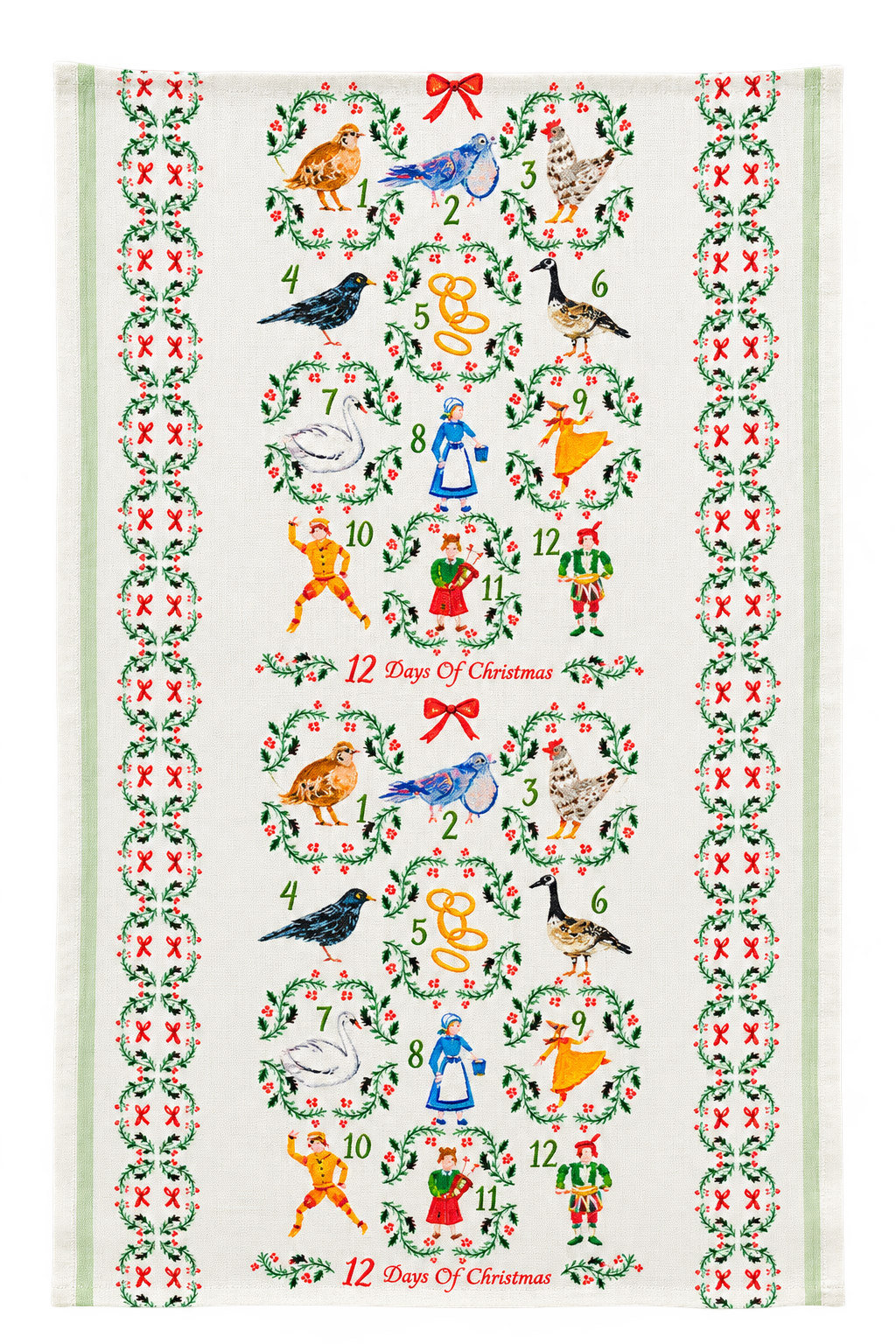 12 Days of Christmas Tea Towel