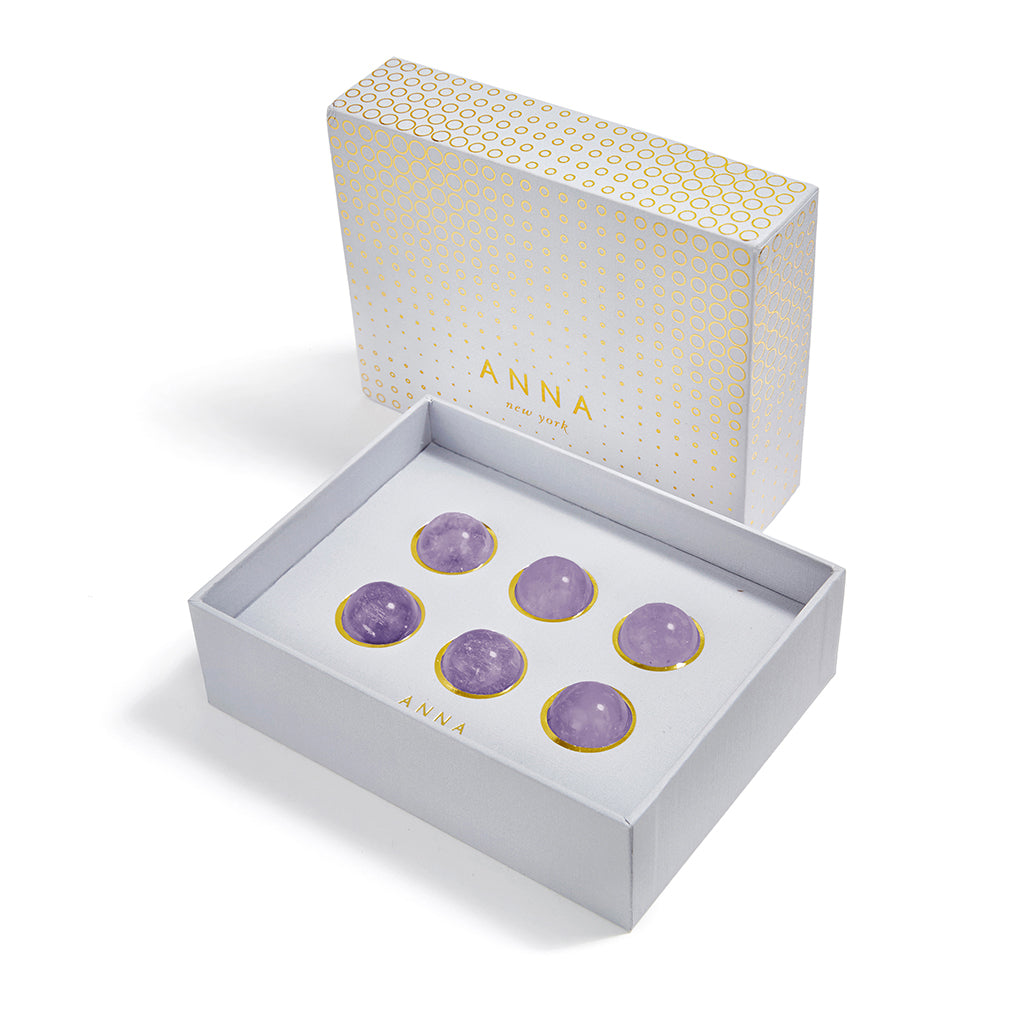 Vida Wine Gems Flourite Set of 6