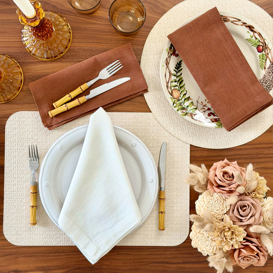 Wicker Cream Oblong Placemat