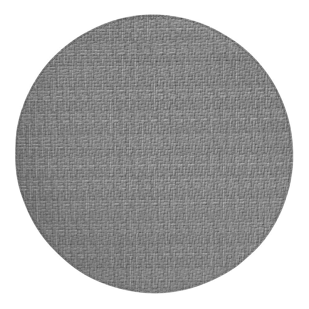 Wicker Textured Vinyl Placemat in Grey