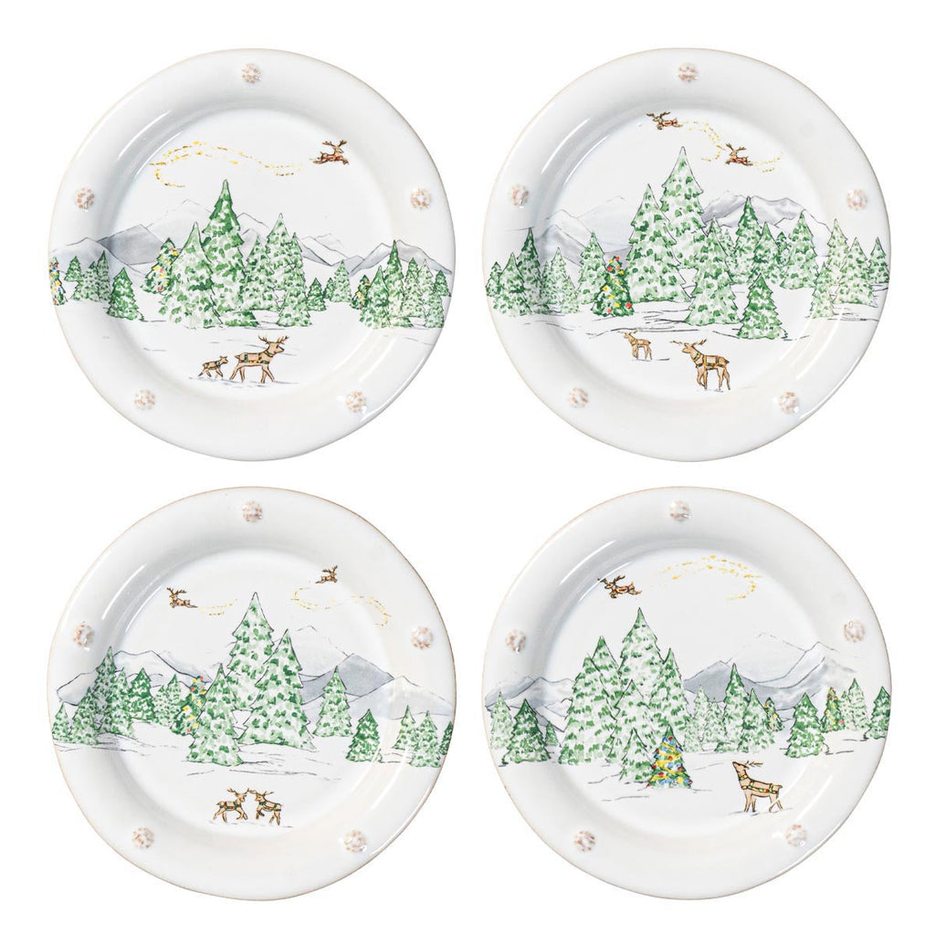 North Pole Side/Cocktail Plate Set of4
