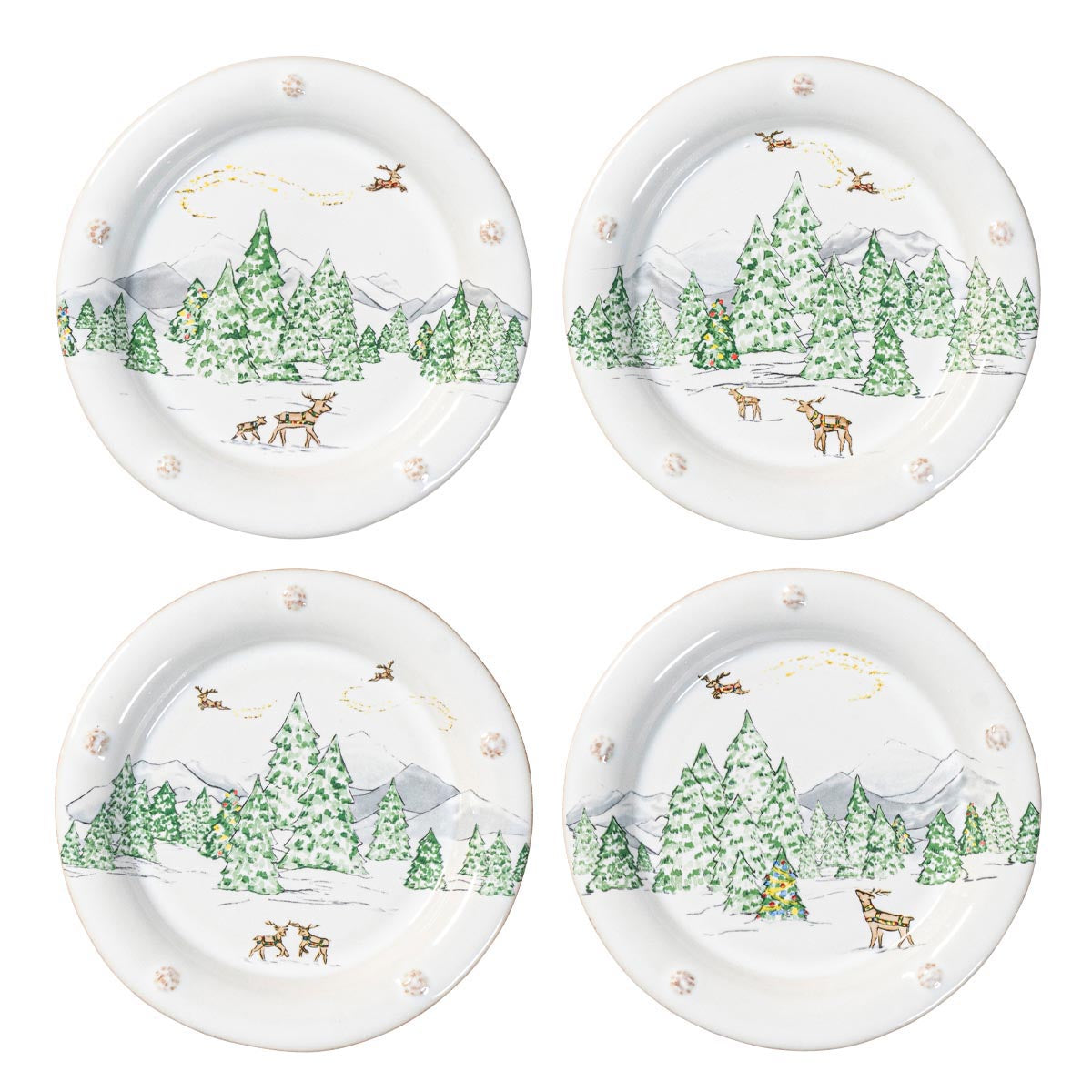 North Pole Side/Cocktail Plate Set of4