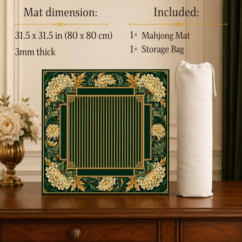 Emerald Green Mahjong Mat