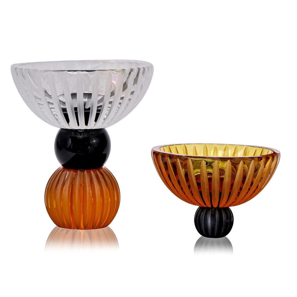 Ambrosiá Amber Handmade Crystal Bowl