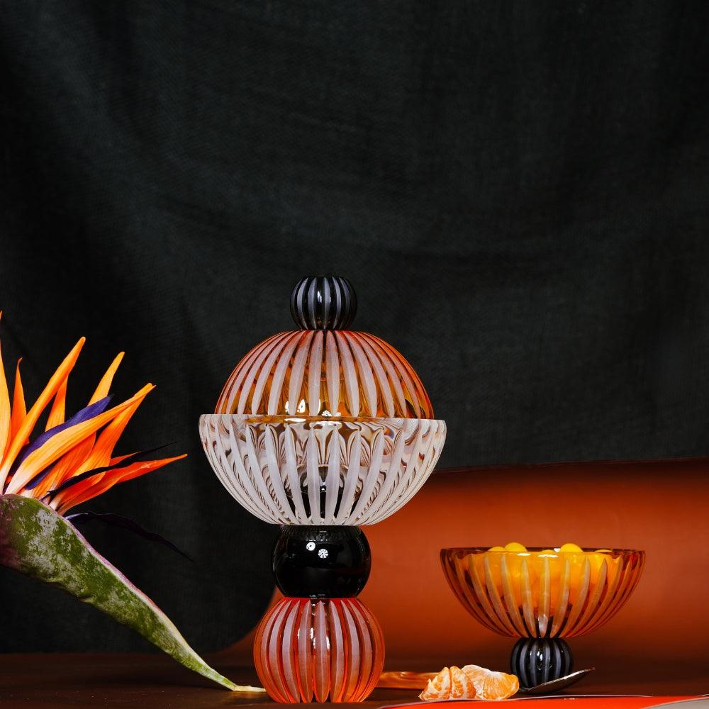 Ambrosiá Amber Handmade Crystal Bowl