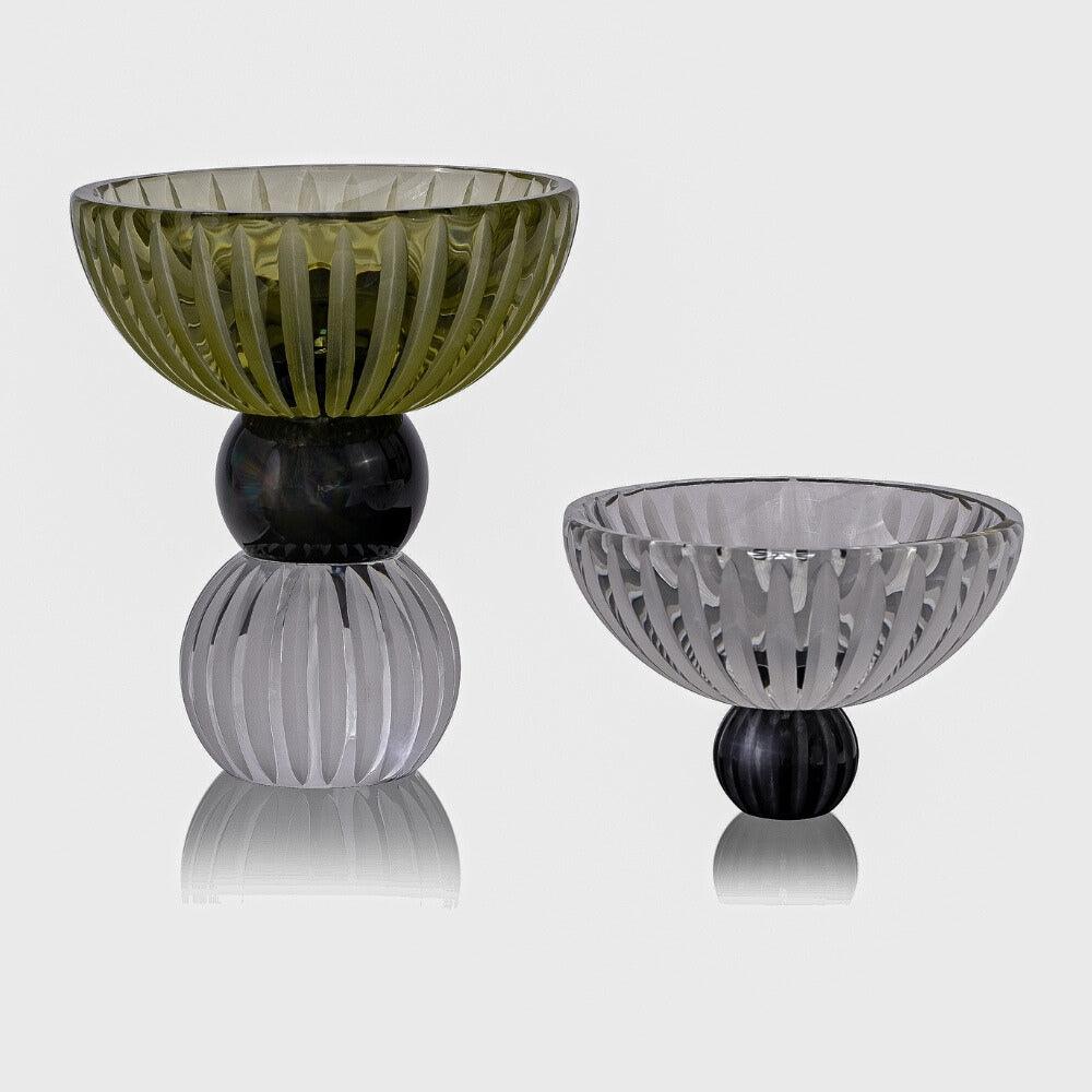 Ambrosiá Olive Handmade Crystal Bowl