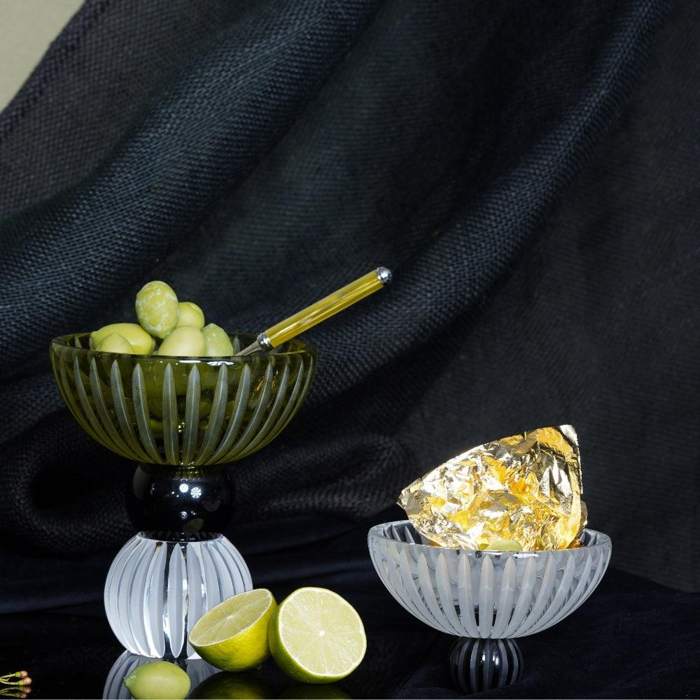 Ambrosiá Olive Handmade Crystal Bowl