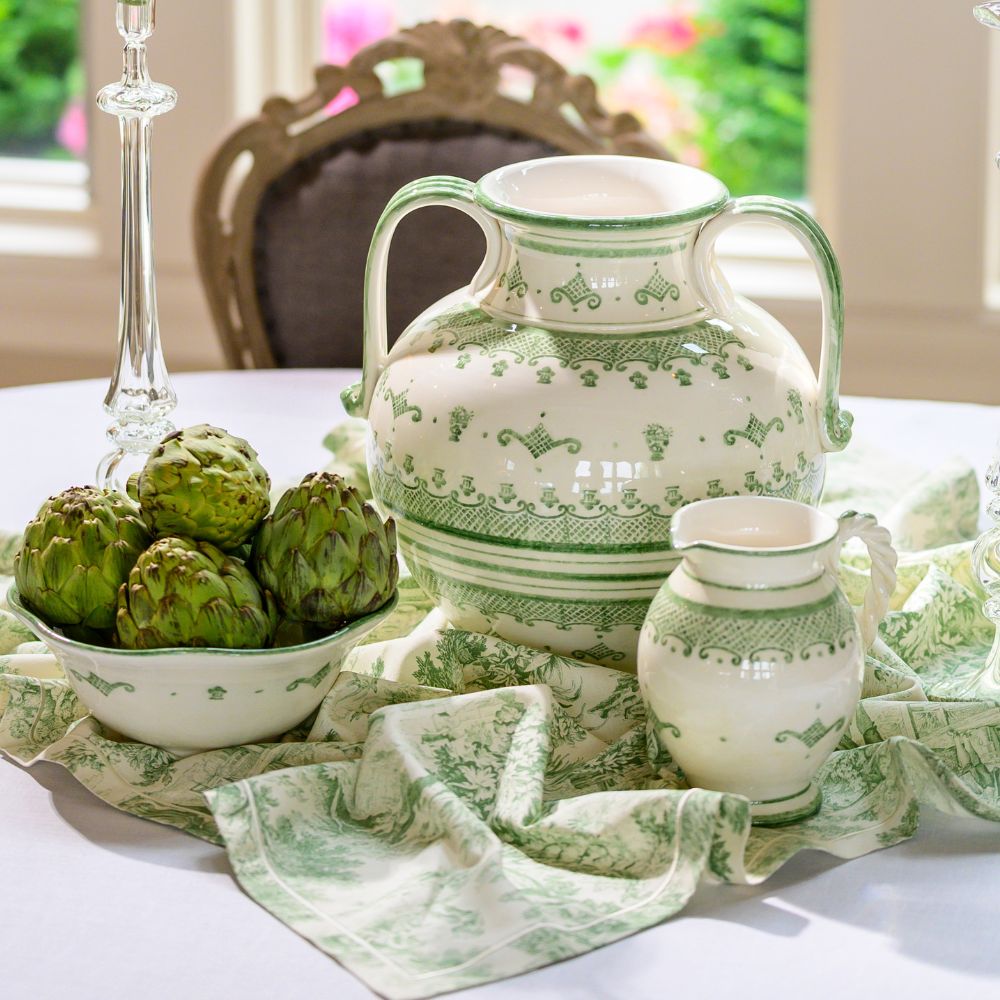 Burano Green Round 2-Handled Amphora