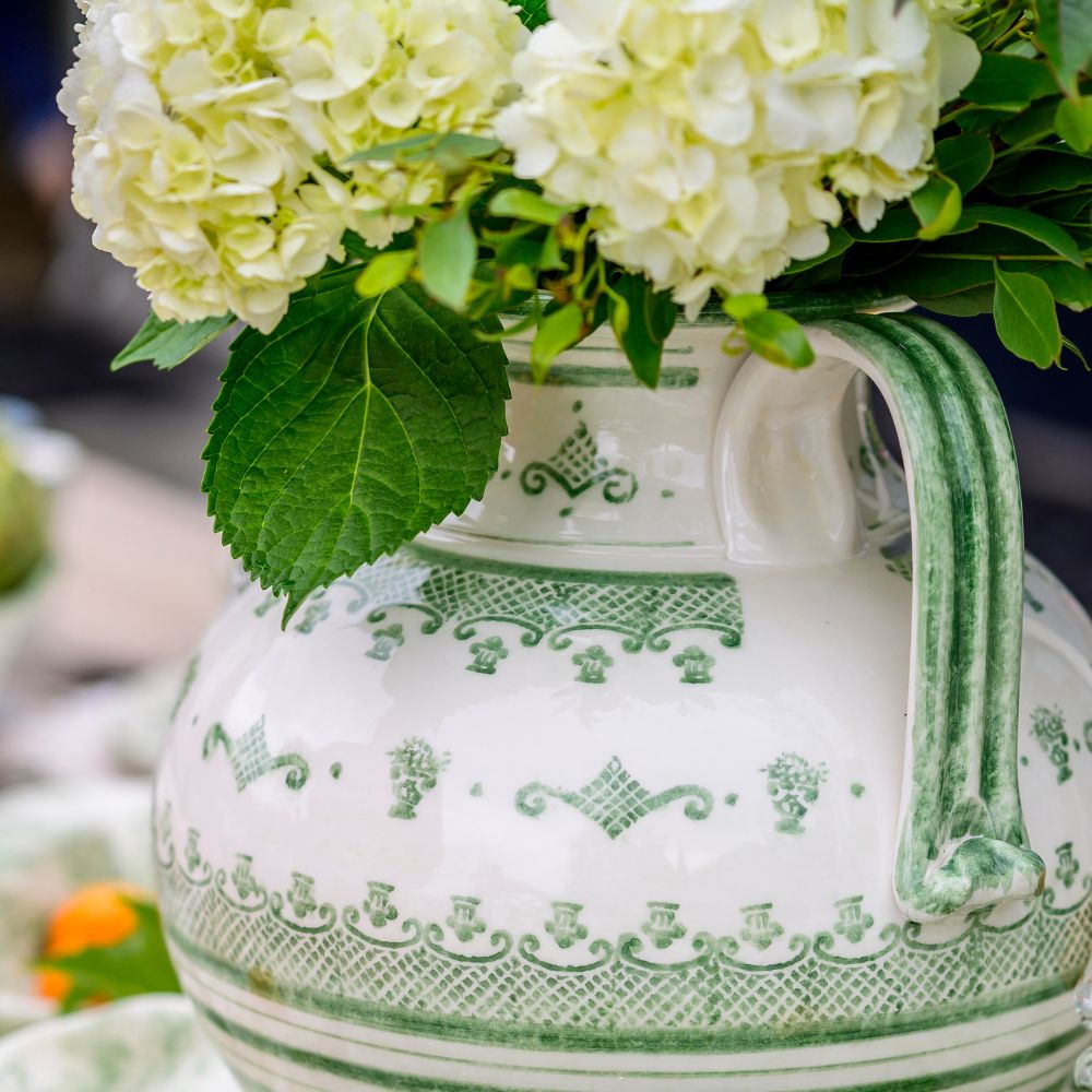 Burano Green Round 2-Handled Amphora