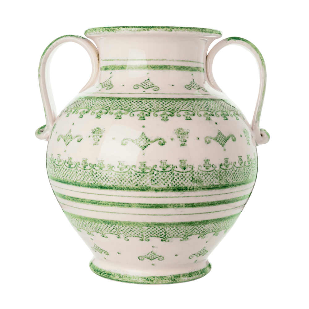 Burano Green Round 2-Handled Amphora