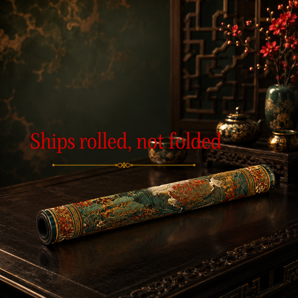Golden Crane Mahjong Mat