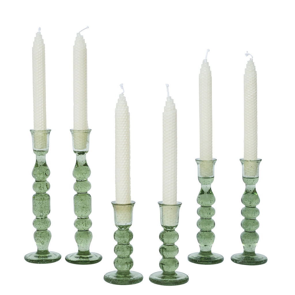 Provence 9" Candlesticks Basil Set of 2