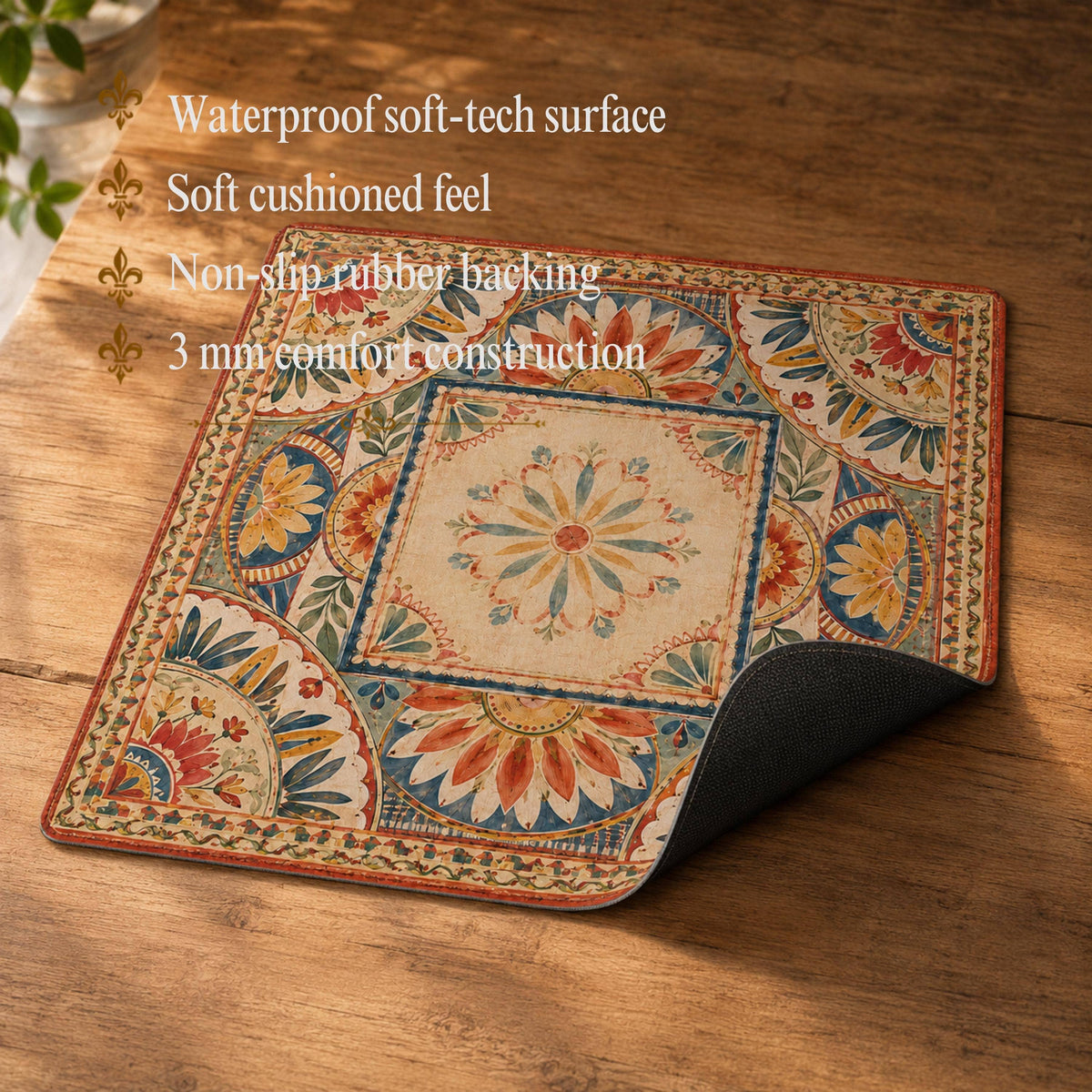 Terracotta Bloom Mahjong Mat