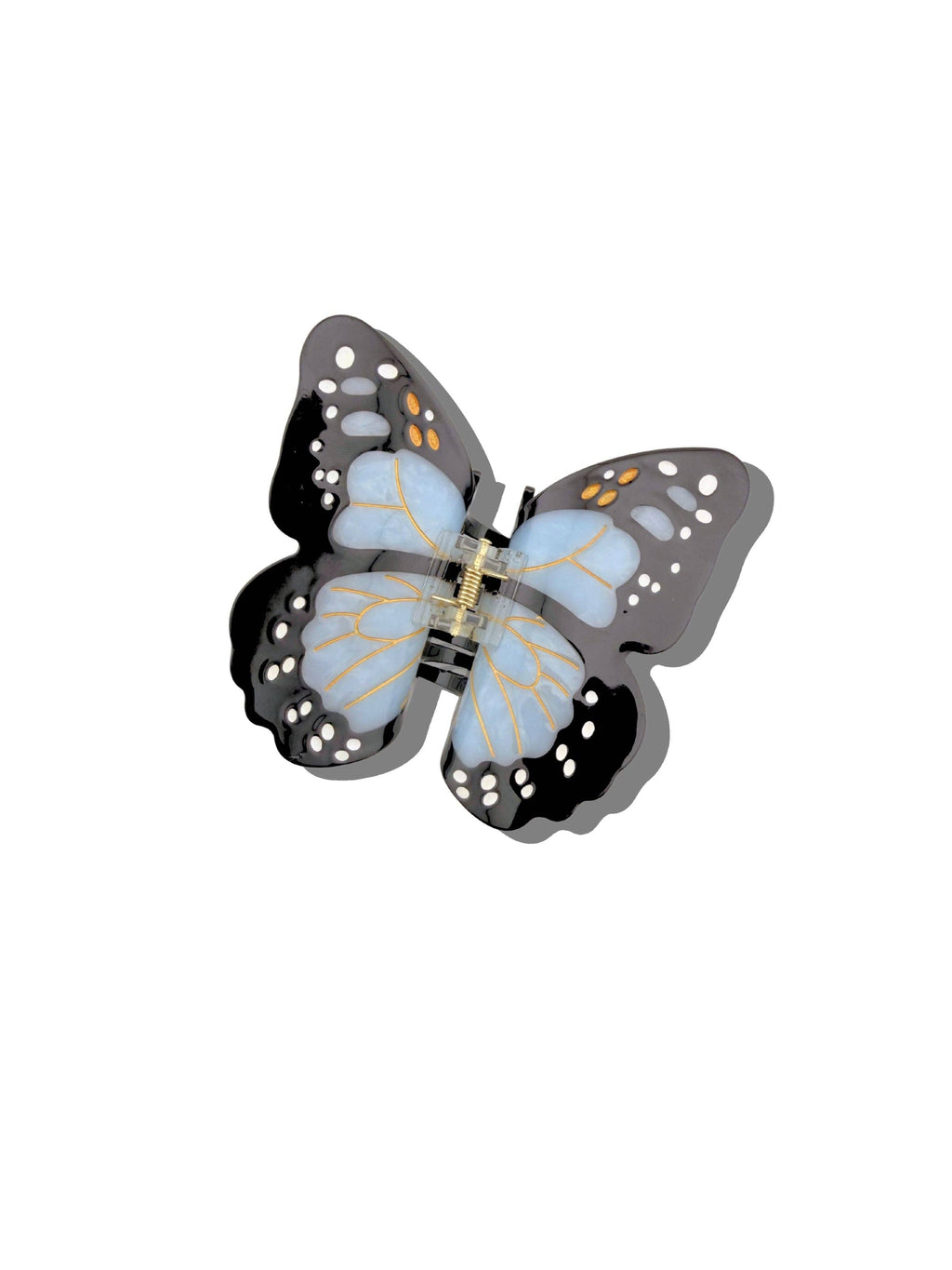 Monarch Butterfly Claw Hair Clip Double Pink