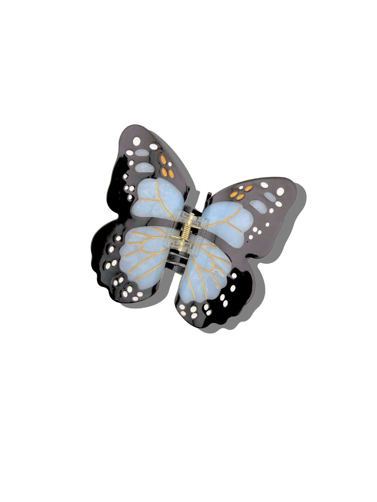 Monarch Butterfly Claw Hair Clip Double Pink