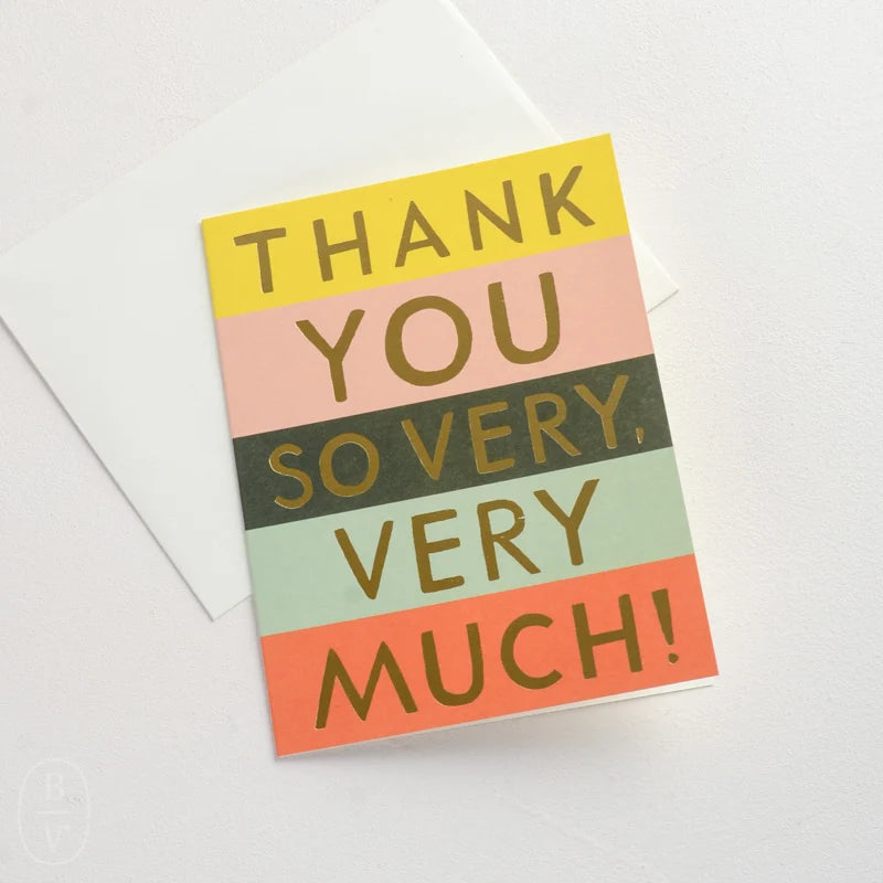 Color Block Thank You Card