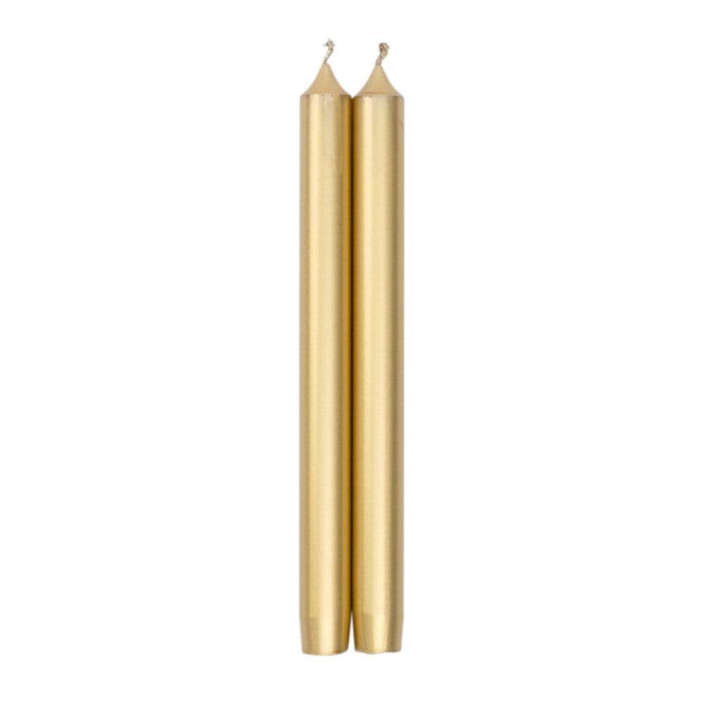 Gold 10" Crown Candles, 1 pair