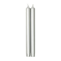 Silver 10" Crown Candles, 1 pair