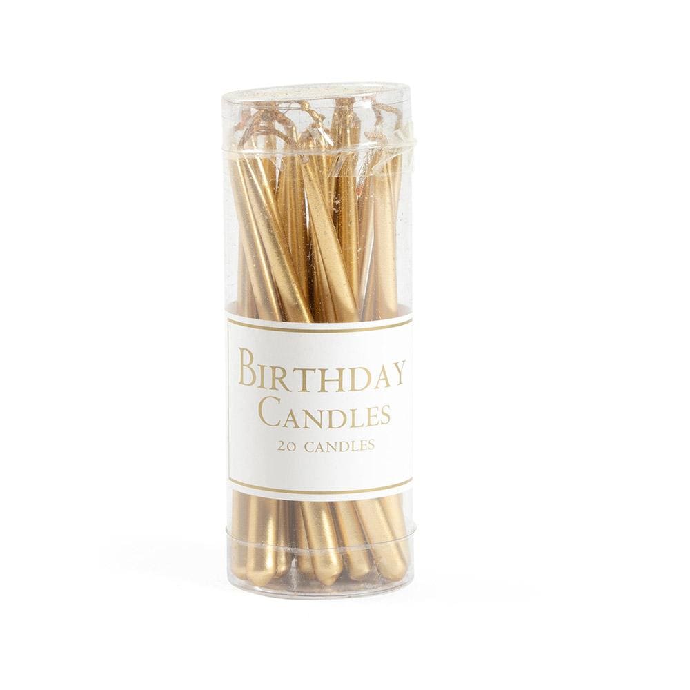 Birthday Candles Gold - 20 Pcs