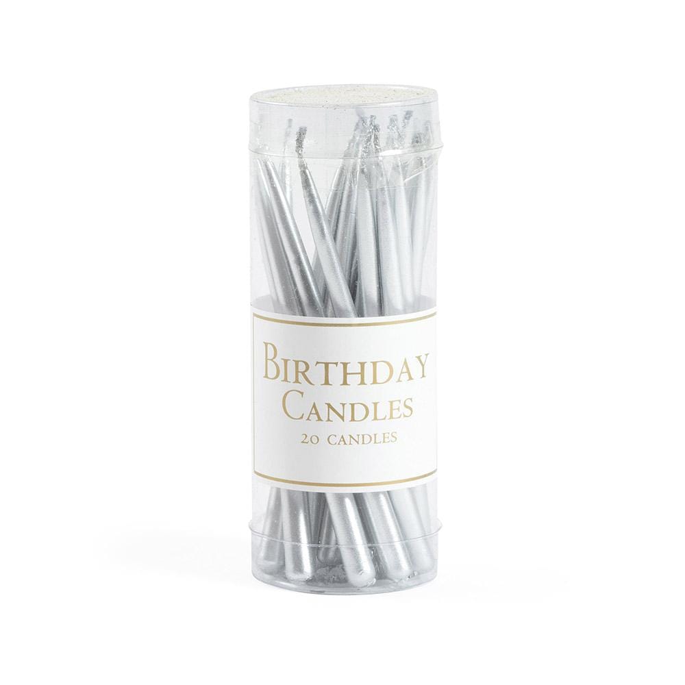 Birthday Candles Silver - 20 Pcs