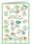 Mahjong Birthday Card Green