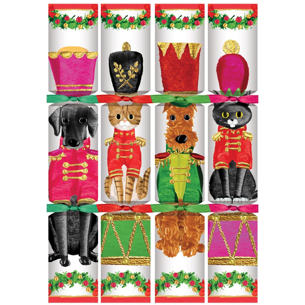 Toy Soldier Pets Christmas Crackers Box of 8