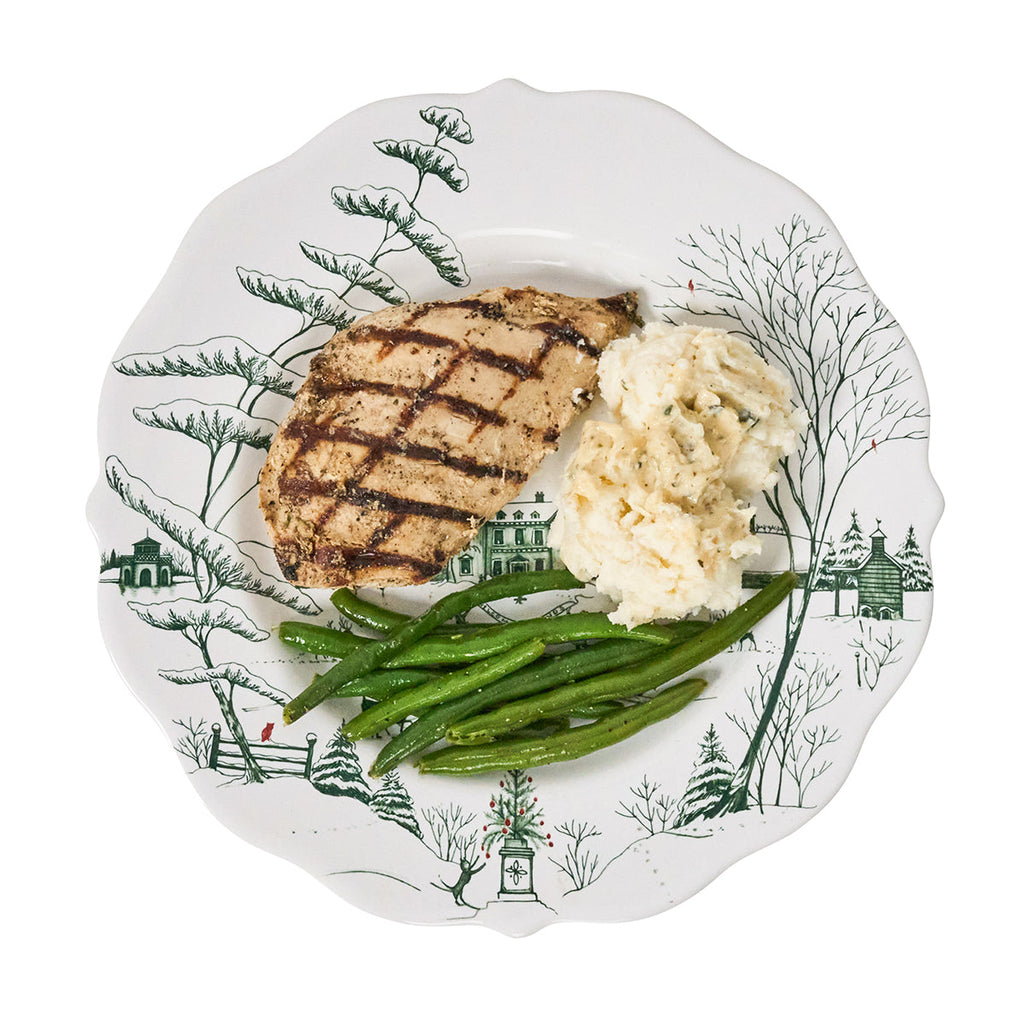 Country Estate Winter Frolic Dinner Plate Evergreen