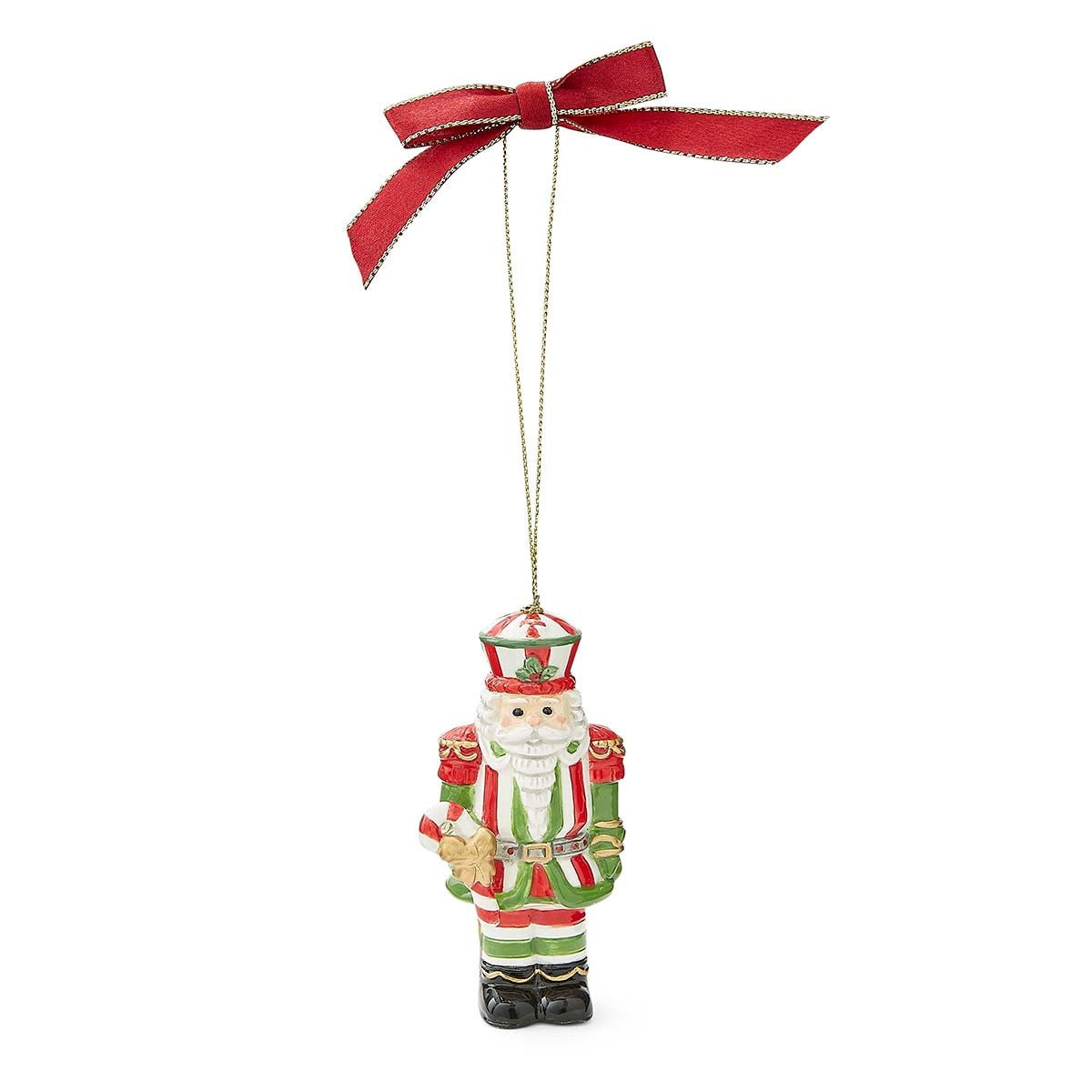 Spode Christmas Tree Candy Cane Nutcracker Ornament
