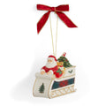 Christmas Tree Santa in Sleigh Ornament