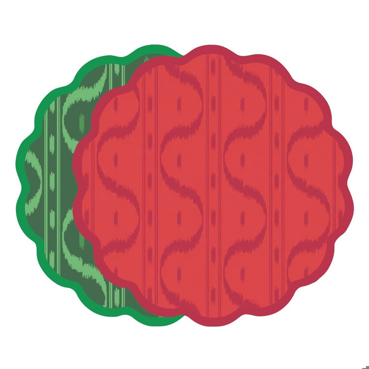 Festive Reversible Placemats Green & Red