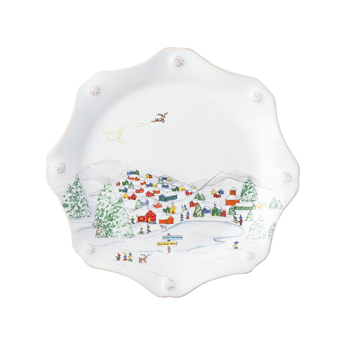 North Pole Dessert/Salad Plate Set of 4