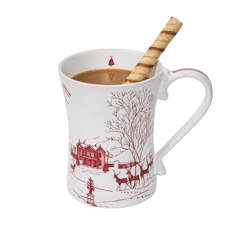 Country Estate Winter Frolic Mug Ruby