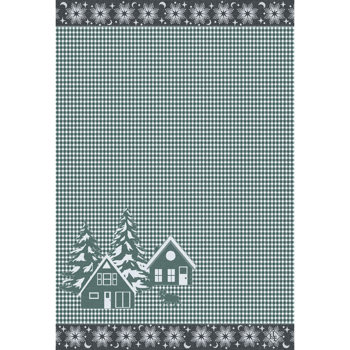 Sous les étoiles Green Hand Towel
