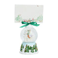 North Pole Polar Bear Snow Globe Place Card Holder