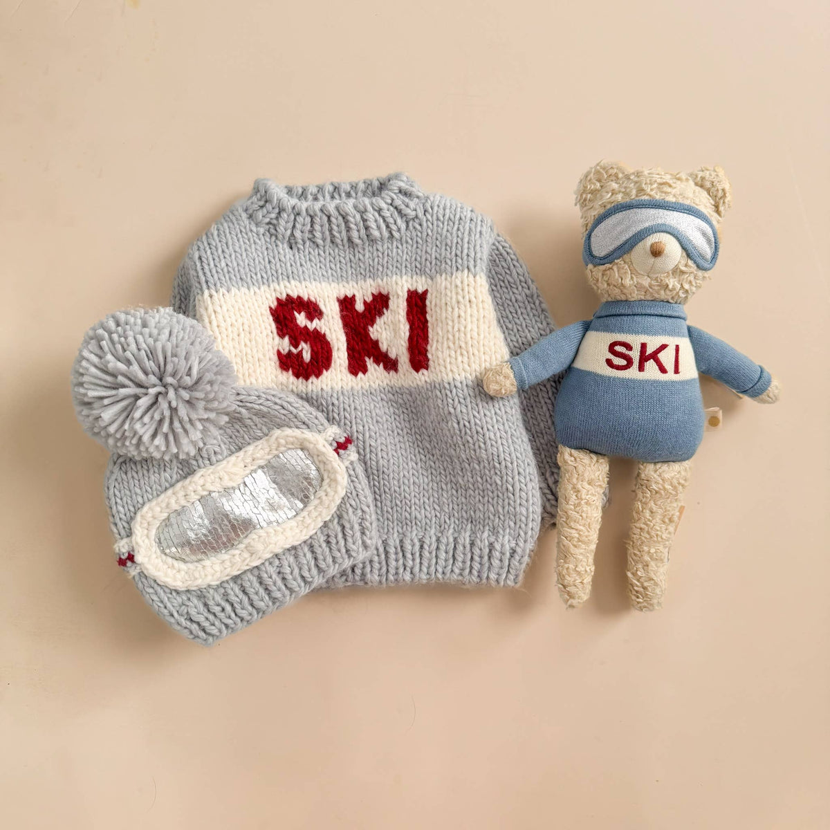 Blue Plush Bear Ski Stuffed Animal
