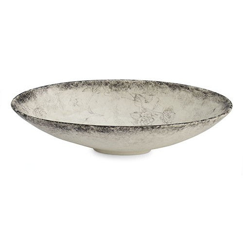 Giuletta Oval Serving Bowl in Gray