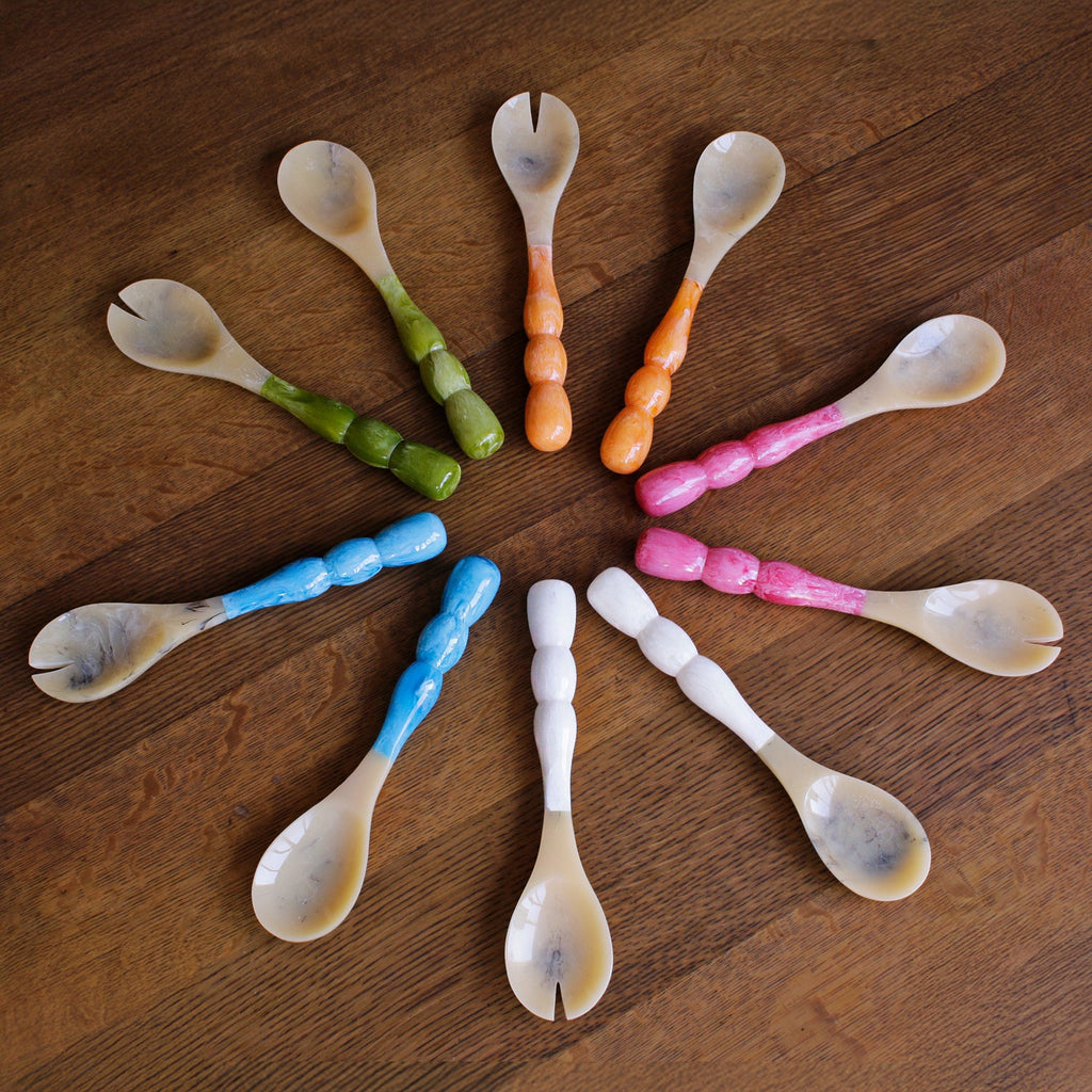 Resin Rio Bubble Salad Servers in Pink