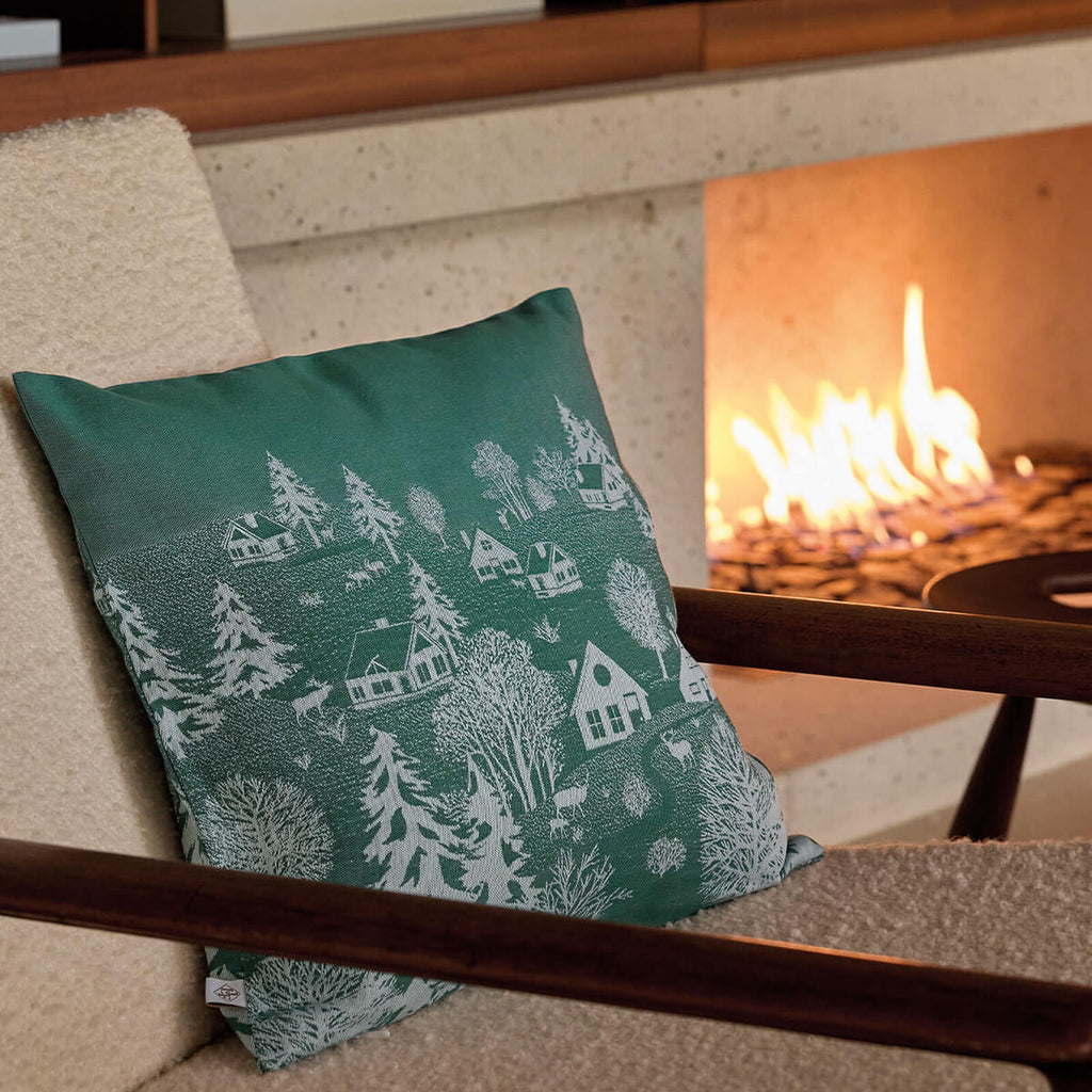 Sous les étoiles Green Cushion Cover