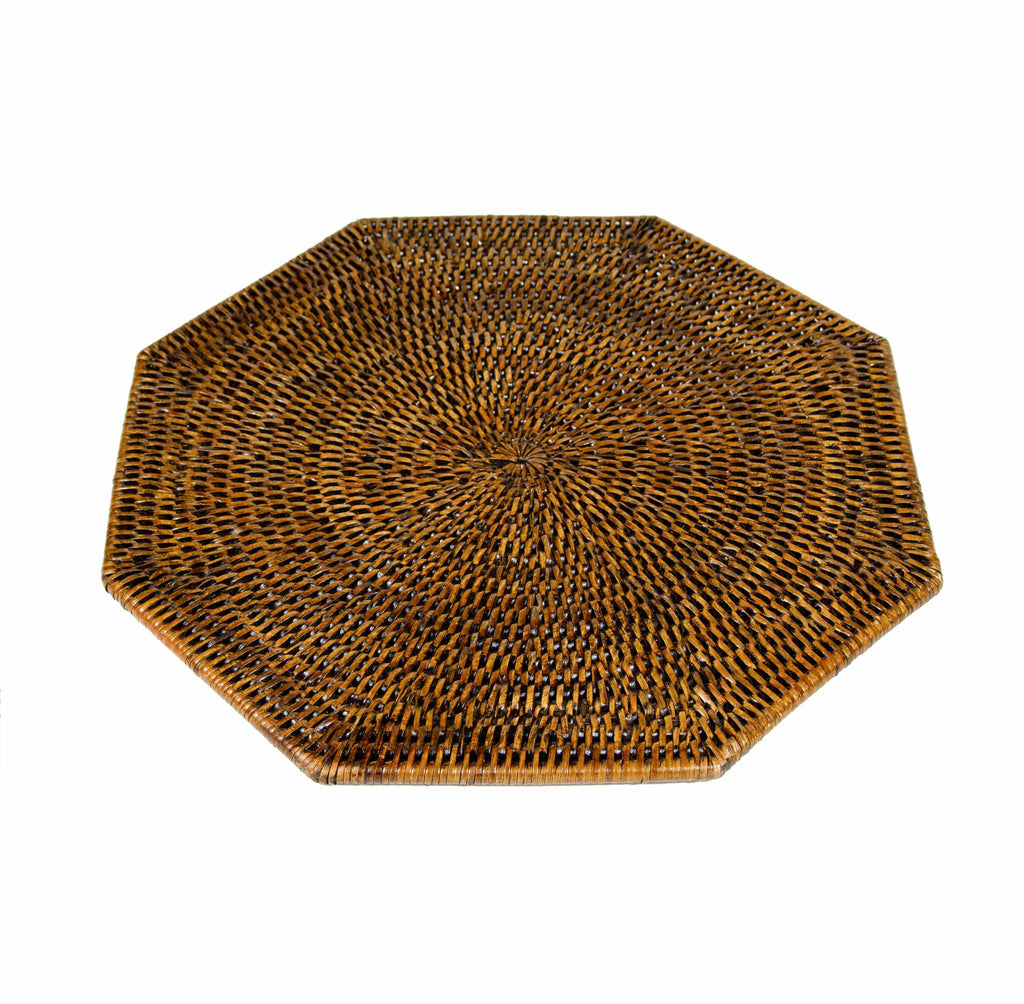 Rattan Octagonal Placemat Natural