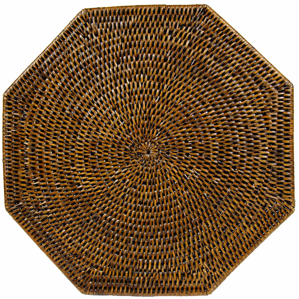 Rattan Octagonal Placemat Natural