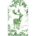 Christmas Toile Green Hanging Gift Tag 4 Pk