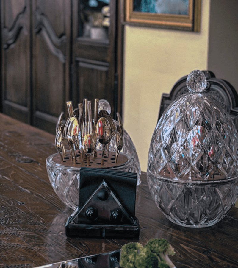 L’ambrosia 24-piece Silver Silverware Set