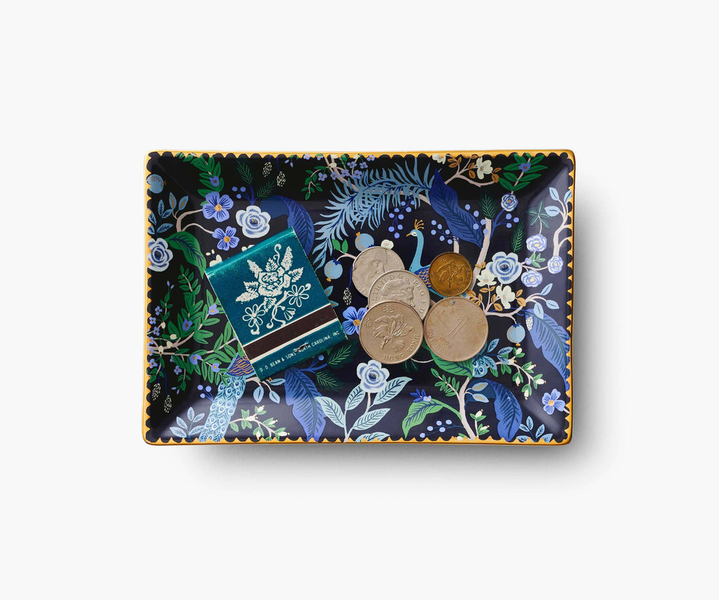 Peacock Porcelain Catchall Tray