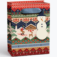 Ski Chalet Medium Gift Bag