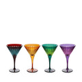 Prism Martini Glasses Set of 4 Assorted