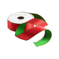 Red & Green Reversible Satin Ribbon 1"