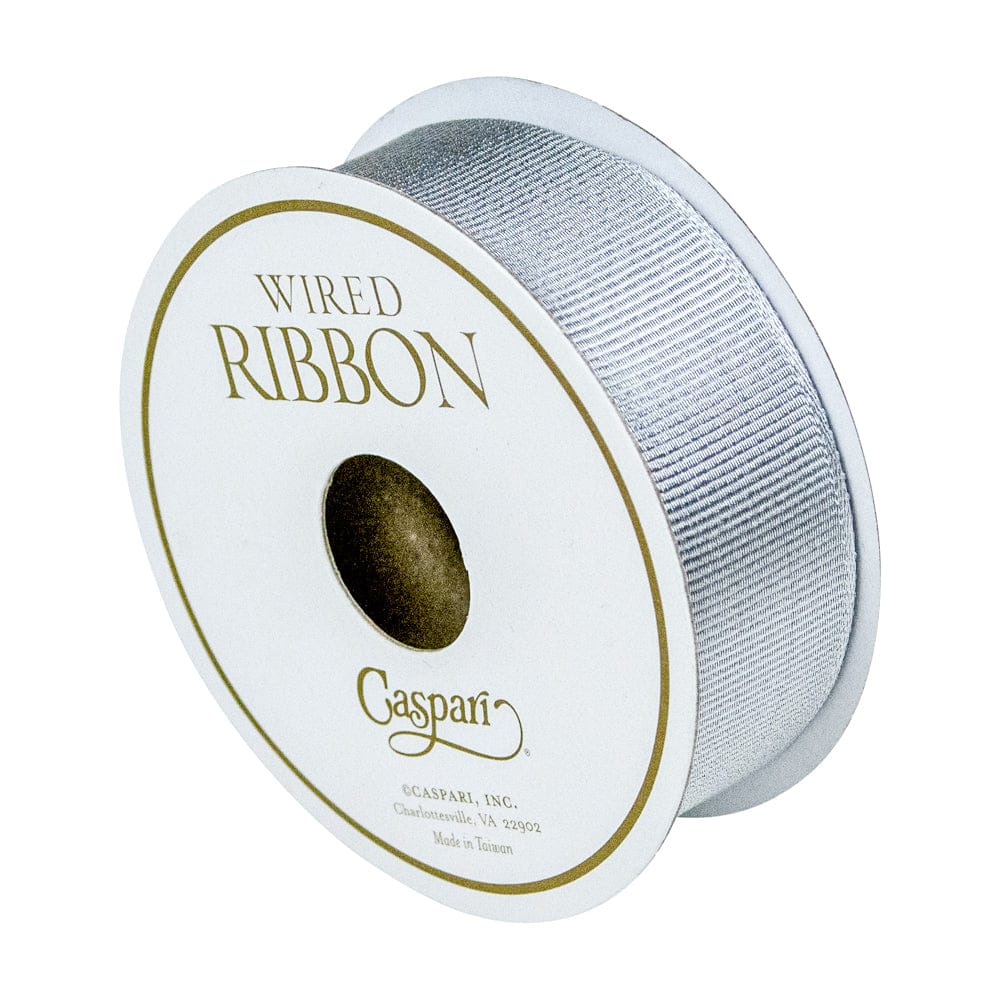 Ribbon Silver Metallic Grosgrain Narrow