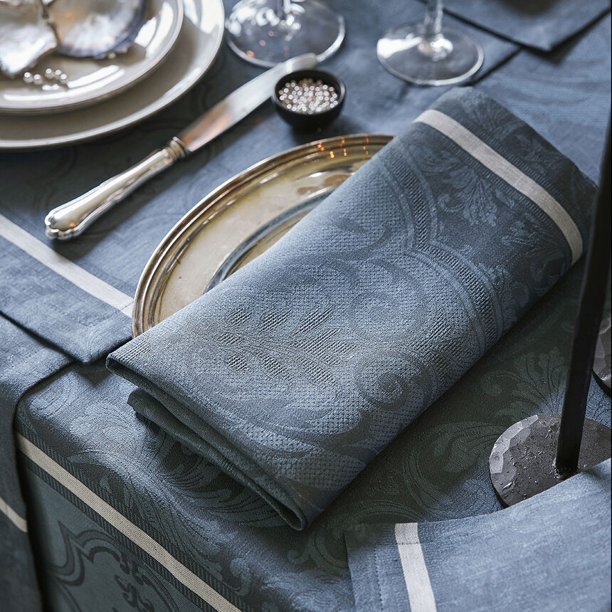 Napkin Armoiries Linen Blue