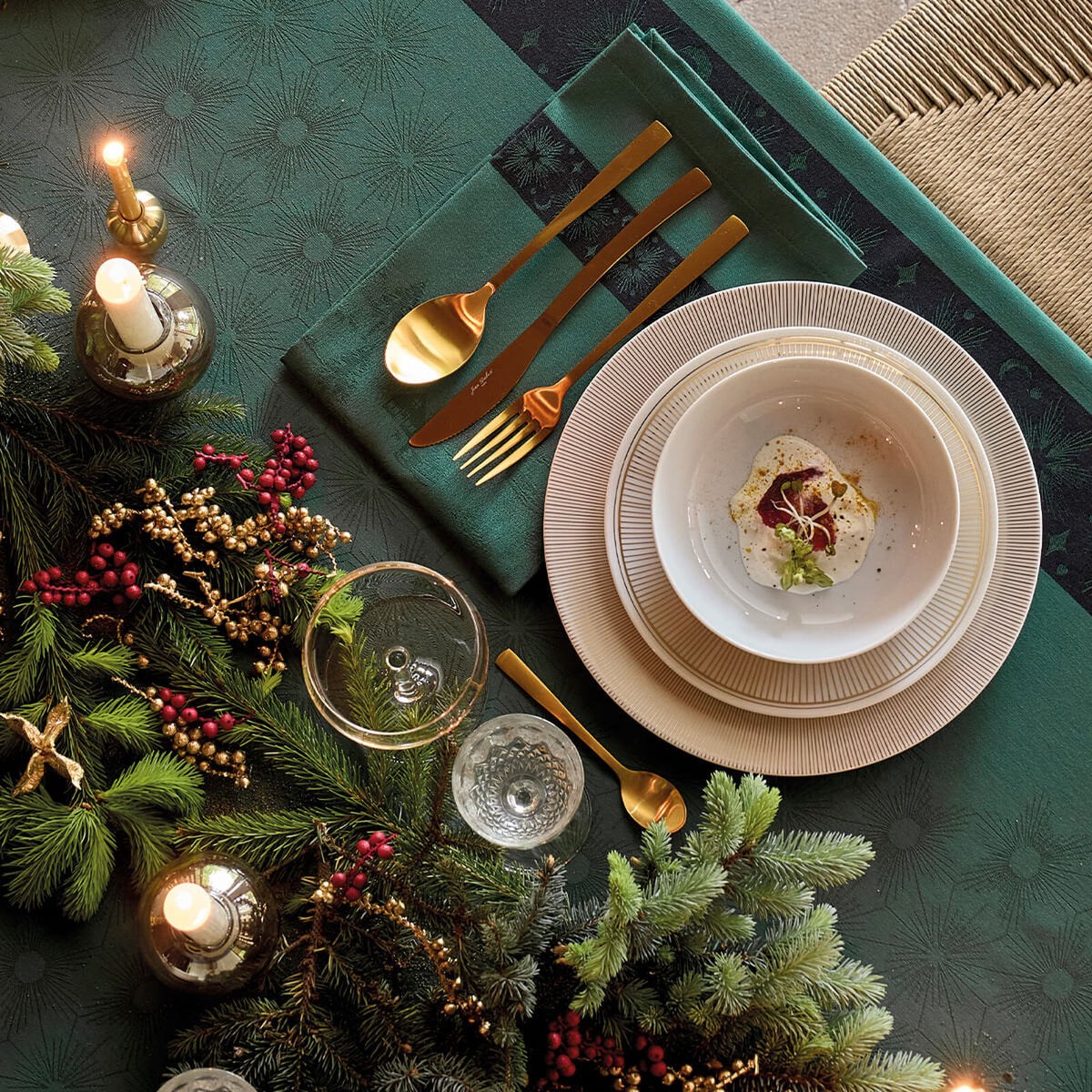 Sous les étoiles Green Napkin